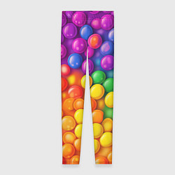 Леггинсы женские Разноцветные шарики, цвет: 3D-принт