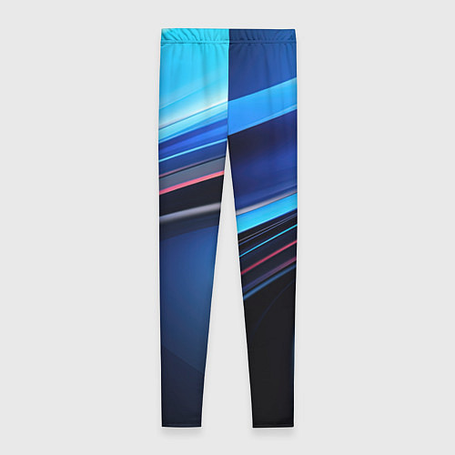 Женские легинсы Синяя и черная абстракция геометрическая / 3D-принт – фото 2