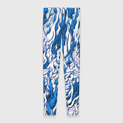 Леггинсы женские Белый и синий узор, цвет: 3D-принт