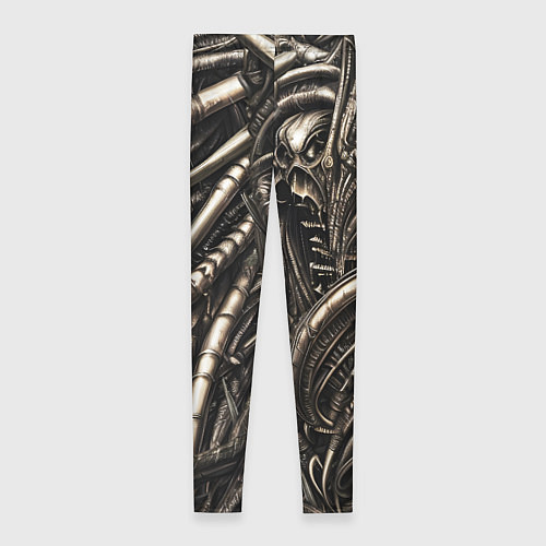 Женские легинсы Серые трубки чужих / 3D-принт – фото 2