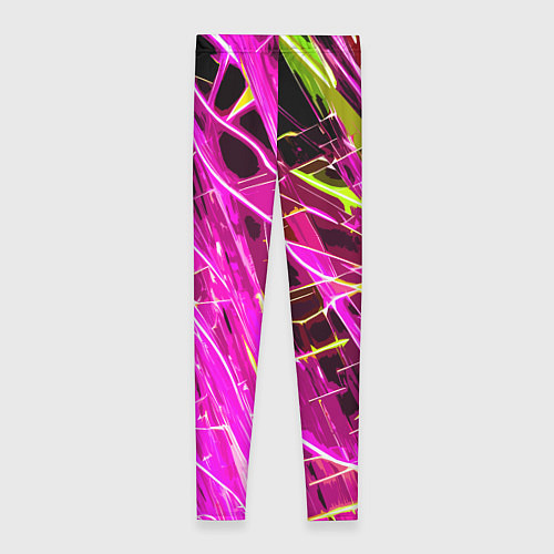 Женские легинсы Розовые энергетические линии / 3D-принт – фото 2