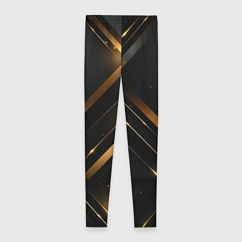Женские легинсы Gold luxury black abstract / 3D-принт – фото 2
