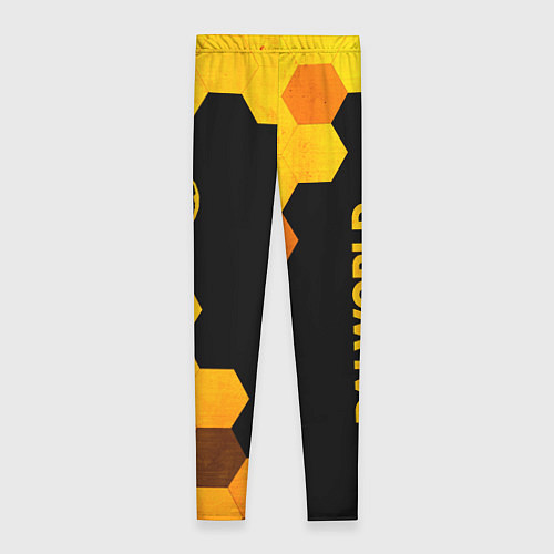Женские легинсы Palworld - gold gradient вертикально / 3D-принт – фото 2