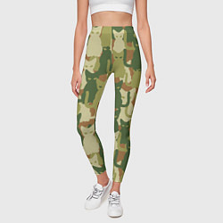Леггинсы женские Котята - камуфляж, цвет: 3D-принт — фото 2