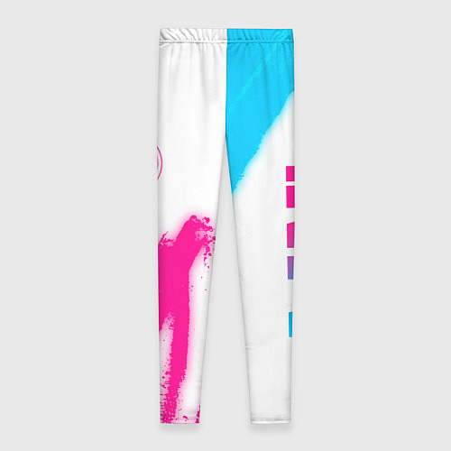 Женские легинсы Ajax neon gradient style вертикально / 3D-принт – фото 2