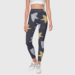 Леггинсы женские Узор с птицами, цвет: 3D-принт — фото 2