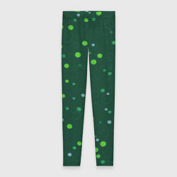 Леггинсы женские Прикольный горошек зелёный, цвет: 3D-принт