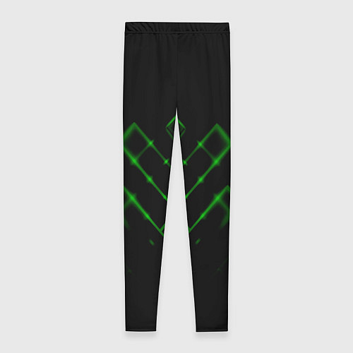 Женские легинсы Зелёный неон абстракция / 3D-принт – фото 2