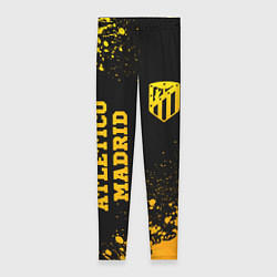 Женские легинсы Atletico Madrid - gold gradient вертикально