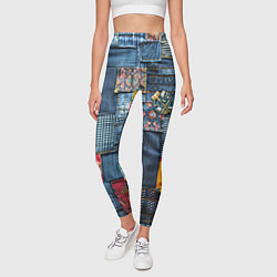 Леггинсы женские Значок адвоката на джинсах, цвет: 3D-принт — фото 2