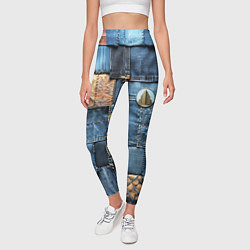 Леггинсы женские Значок архитектора на джинсах, цвет: 3D-принт — фото 2