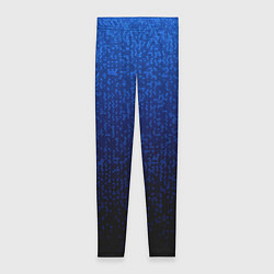Леггинсы женские Градиент мелкая мозаика сине-чёрный, цвет: 3D-принт