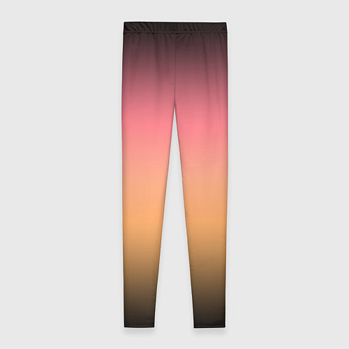 Женские легинсы Градиент затемнённый розово-жёлтый / 3D-принт – фото 2