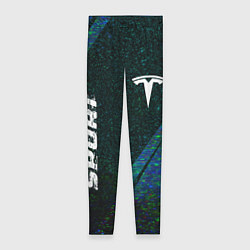 Женские легинсы Tesla sport glitch blue