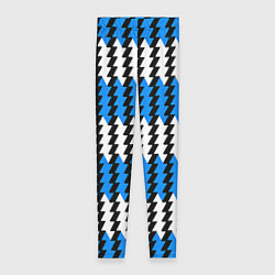 Леггинсы женские Вертикальные бело-синие полосы, цвет: 3D-принт