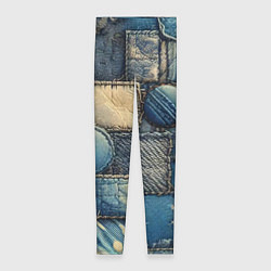 Леггинсы женские Denim patchwork - ai art, цвет: 3D-принт