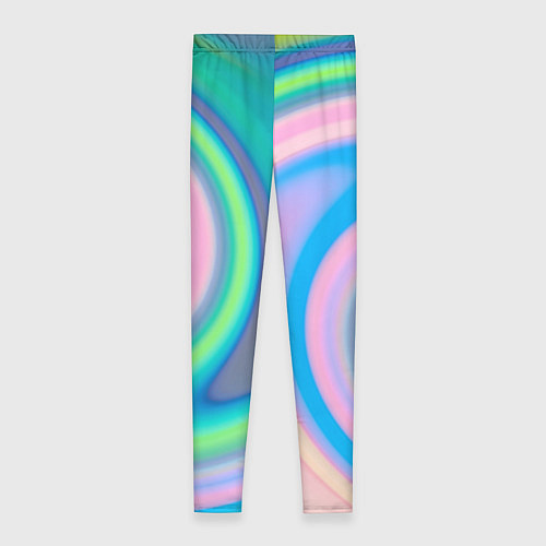 Женские легинсы Абстрактный разноцветный круговорот / 3D-принт – фото 2