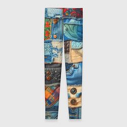 Леггинсы женские Vanguard denim patchwork - ai art, цвет: 3D-принт