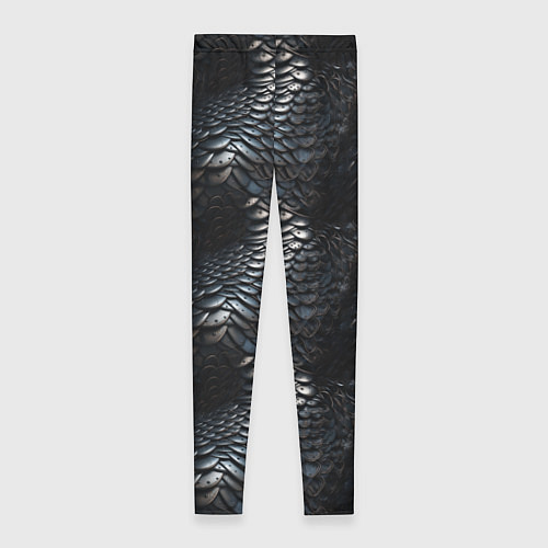 Женские легинсы Блестящая металлическая броня / 3D-принт – фото 2