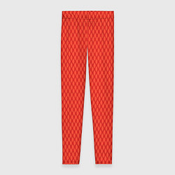 Леггинсы женские Сочный красный паттерн сетка, цвет: 3D-принт