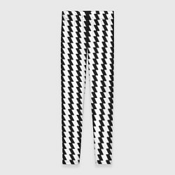Леггинсы женские Чёрно-белые вертикальные полосы, цвет: 3D-принт