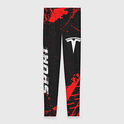 Леггинсы женские Tesla red sport tires, цвет: 3D-принт