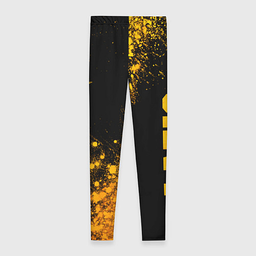 Женские легинсы Lazio - gold gradient вертикально / 3D-принт – фото 2