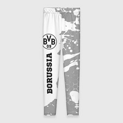 Леггинсы женские Borussia sport на светлом фоне по-вертикали, цвет: 3D-принт