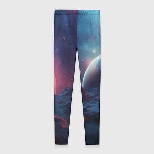 Женские легинсы Фантастика космос и планета / 3D-принт – фото 2