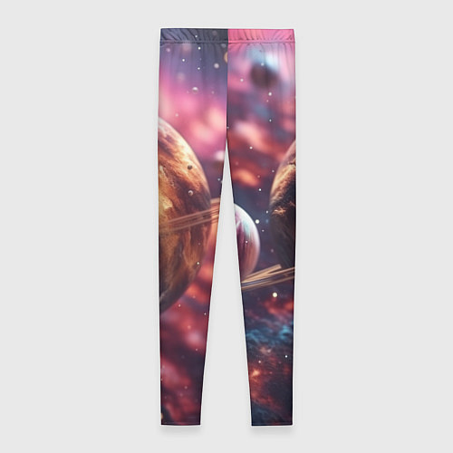 Женские легинсы Объемный космос и планеты / 3D-принт – фото 2
