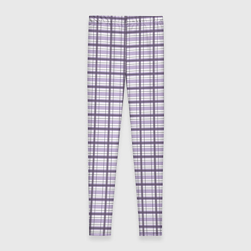 Женские легинсы Холодный сиреневый клетчатый / 3D-принт – фото 2