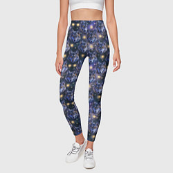 Леггинсы женские Волчий стиль дизайн с мордами волков, цвет: 3D-принт — фото 2