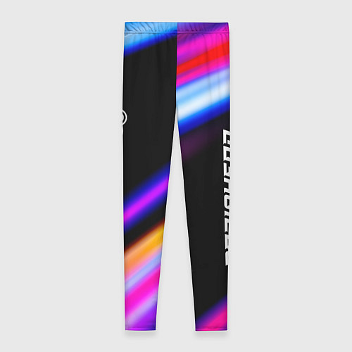 Женские легинсы Radiohead neon rock lights / 3D-принт – фото 2