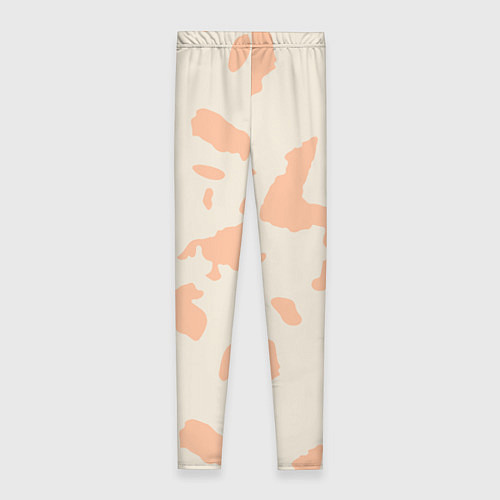 Женские легинсы Бежевый пятнистый паттерн / 3D-принт – фото 2