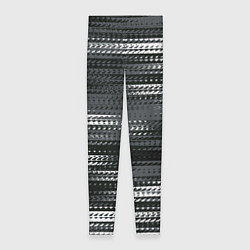 Леггинсы женские Тёмный серый абстрактные полосы, цвет: 3D-принт
