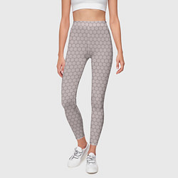 Леггинсы женские Узор - сетка соты, цвет: 3D-принт — фото 2