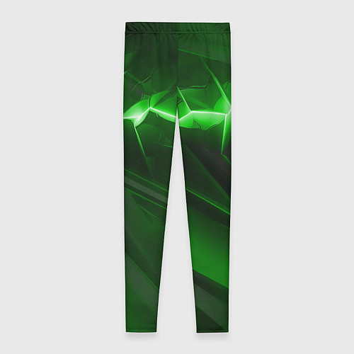 Женские легинсы Яркая зеленая объемная абстракция / 3D-принт – фото 2