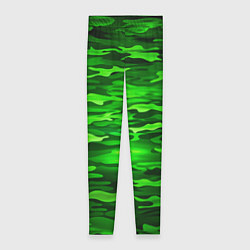 Женские легинсы Зелёные водоросли-камуфляж