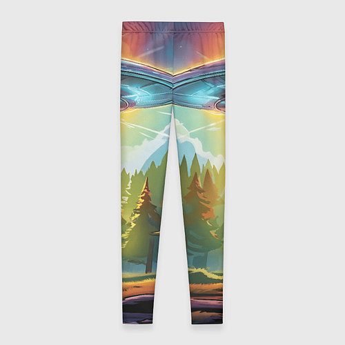 Женские легинсы UFO In The Forest / 3D-принт – фото 2