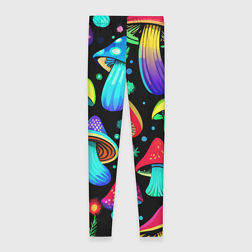 Женские легинсы Биолюминесцентные кислотные грибы / 3D-принт – фото 2