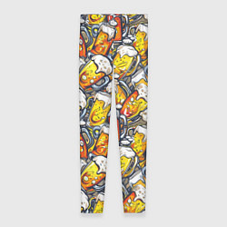 Леггинсы женские Граффити пиво пенное, цвет: 3D-принт