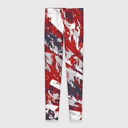 Леггинсы женские Геометрическая абстракция линии на красном, цвет: 3D-принт