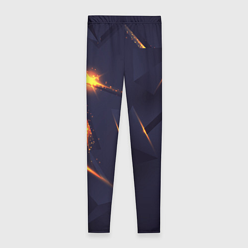 Женские легинсы Золотые неоновые плиты / 3D-принт – фото 2