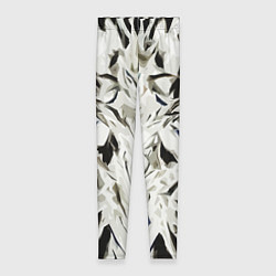 Женские легинсы Black and white abstraction