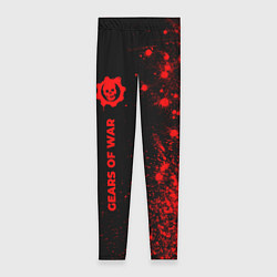 Леггинсы женские Gears of War - red gradient по-вертикали, цвет: 3D-принт