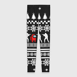 Леггинсы женские Among us x cs go, цвет: 3D-принт