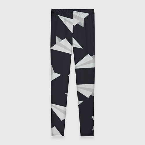 Женские легинсы Белый бумажный самолётик - Телеграм / 3D-принт – фото 2