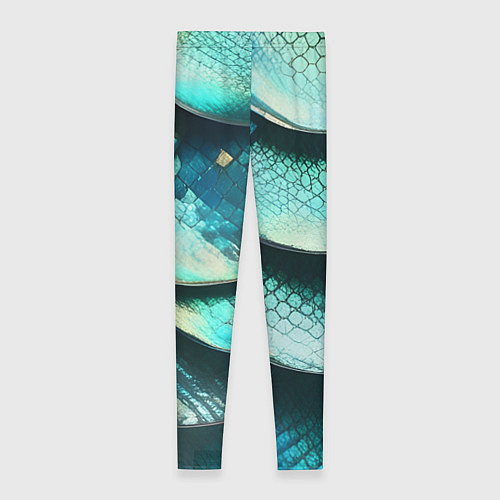 Женские легинсы Чешуя крупной рыбы / 3D-принт – фото 2