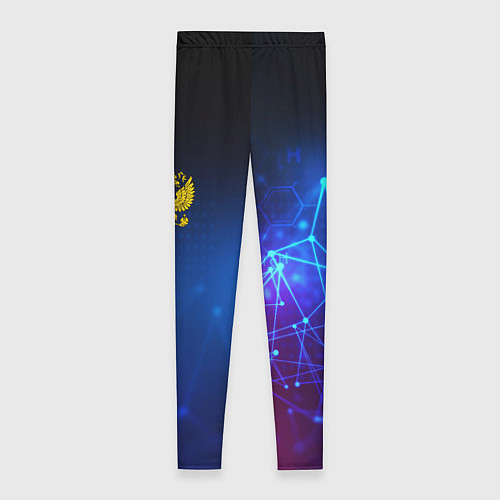 Женские легинсы Герб РФ абстракция текстура / 3D-принт – фото 2