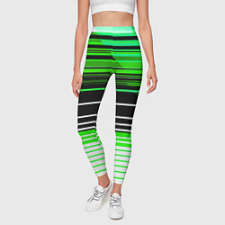Леггинсы женские Разноцветные вертикальные линии, цвет: 3D-принт — фото 2